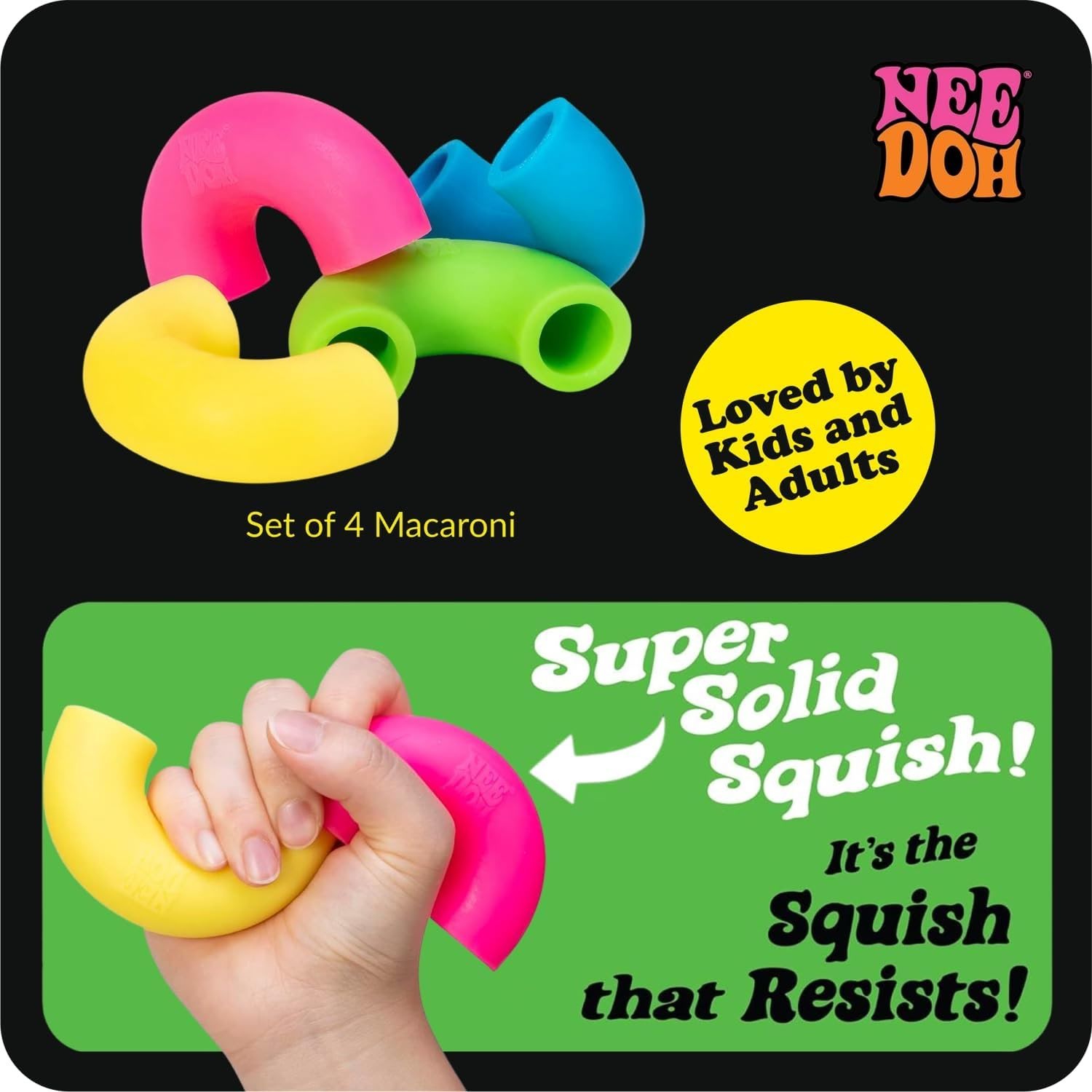 NeeDoh Mac ‘N’ Squeeze ¨C 4 Squishy Noodles ¨C Assorted